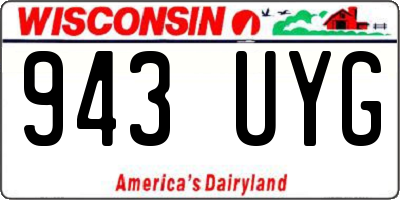 WI license plate 943UYG