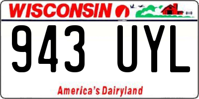 WI license plate 943UYL