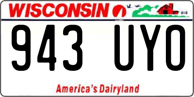 WI license plate 943UYO