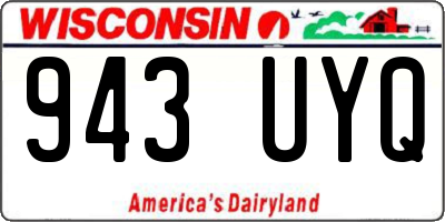 WI license plate 943UYQ