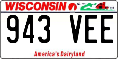 WI license plate 943VEE