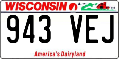 WI license plate 943VEJ