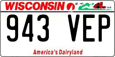 WI license plate 943VEP