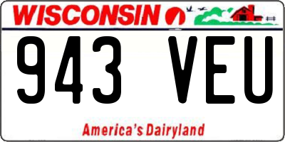 WI license plate 943VEU