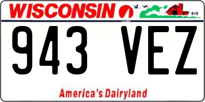 WI license plate 943VEZ