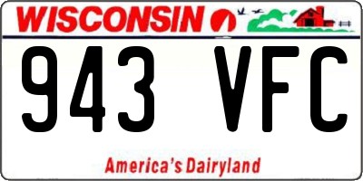 WI license plate 943VFC