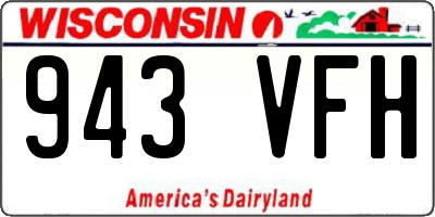 WI license plate 943VFH