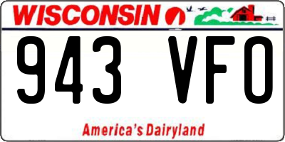 WI license plate 943VFO