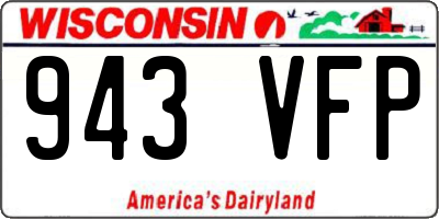 WI license plate 943VFP