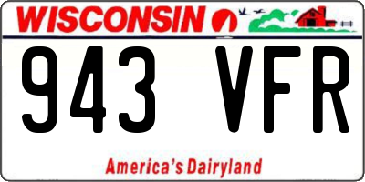 WI license plate 943VFR