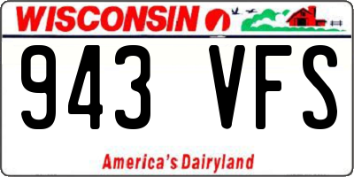 WI license plate 943VFS