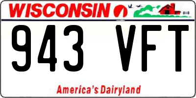 WI license plate 943VFT