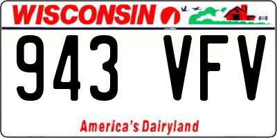 WI license plate 943VFV