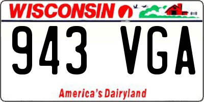 WI license plate 943VGA