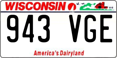 WI license plate 943VGE