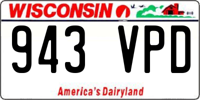 WI license plate 943VPD