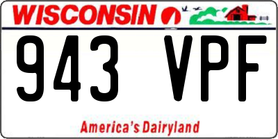 WI license plate 943VPF