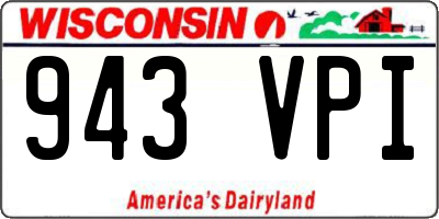 WI license plate 943VPI