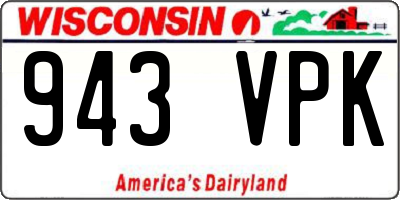 WI license plate 943VPK