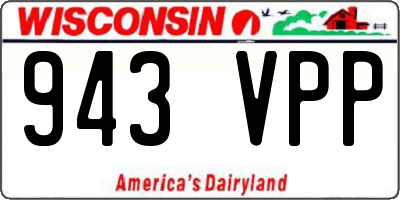 WI license plate 943VPP