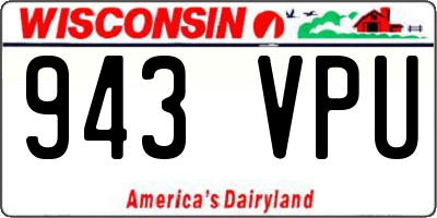 WI license plate 943VPU