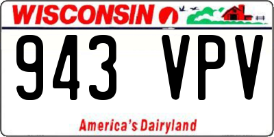 WI license plate 943VPV