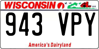 WI license plate 943VPY