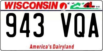 WI license plate 943VQA