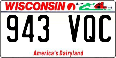 WI license plate 943VQC
