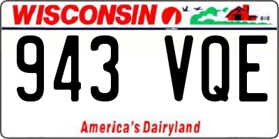 WI license plate 943VQE