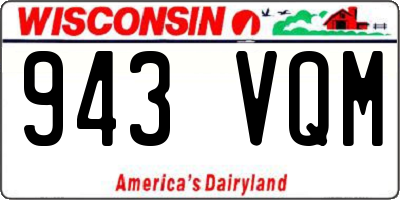 WI license plate 943VQM