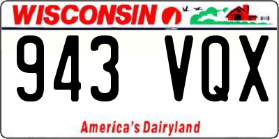 WI license plate 943VQX