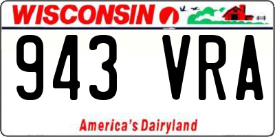 WI license plate 943VRA