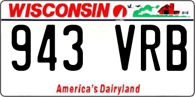 WI license plate 943VRB