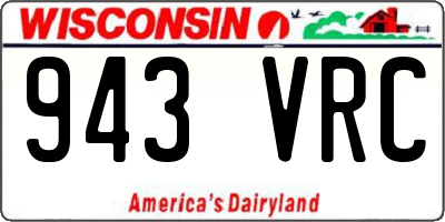 WI license plate 943VRC