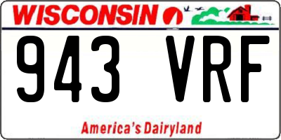 WI license plate 943VRF