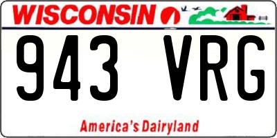 WI license plate 943VRG