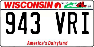 WI license plate 943VRI