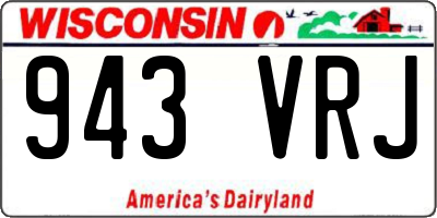 WI license plate 943VRJ