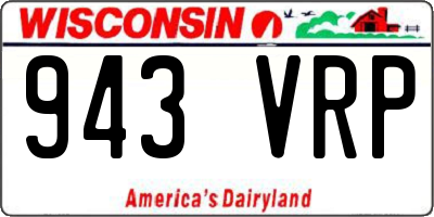 WI license plate 943VRP