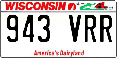 WI license plate 943VRR