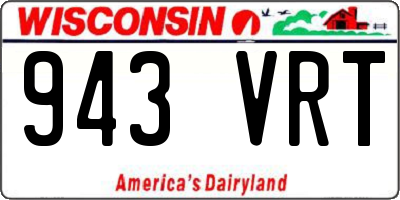 WI license plate 943VRT