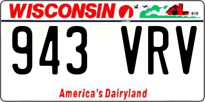 WI license plate 943VRV