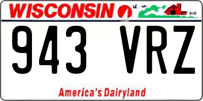 WI license plate 943VRZ