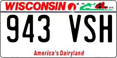 WI license plate 943VSH