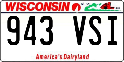 WI license plate 943VSI
