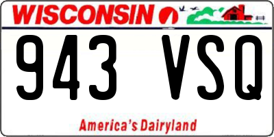 WI license plate 943VSQ