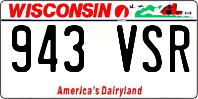 WI license plate 943VSR