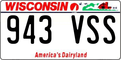 WI license plate 943VSS