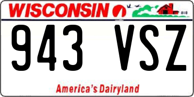 WI license plate 943VSZ
